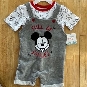 NWT Disney 18 month shirt and overall set
